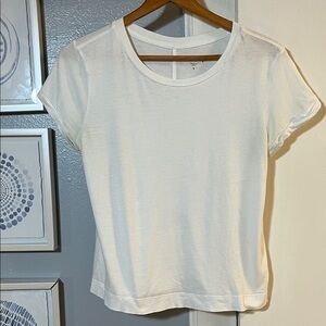 LOFT Classic White Women's Short Sleeve Cotton T-Shirt Top Size S